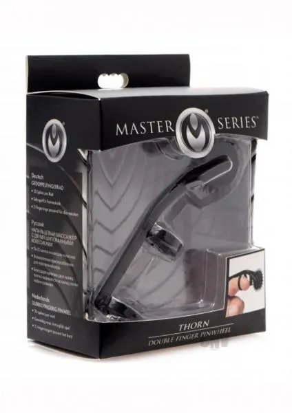 Master Series Anal Thorn Double Finger Pinwheel Black