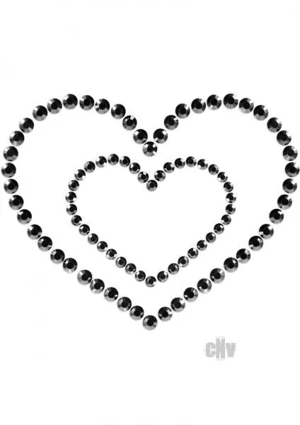 Mimi Heart Black Pasties Bijoux Indiscrets Body Decorations Anal