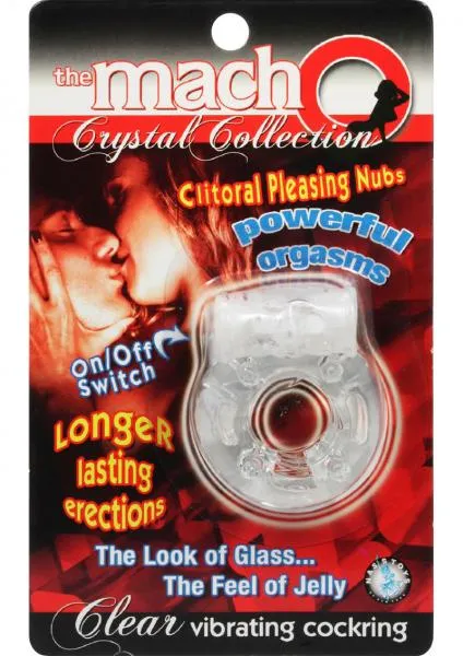 Nasstoys Anal Macho Crystal Collection Vibrating Cockring Clear