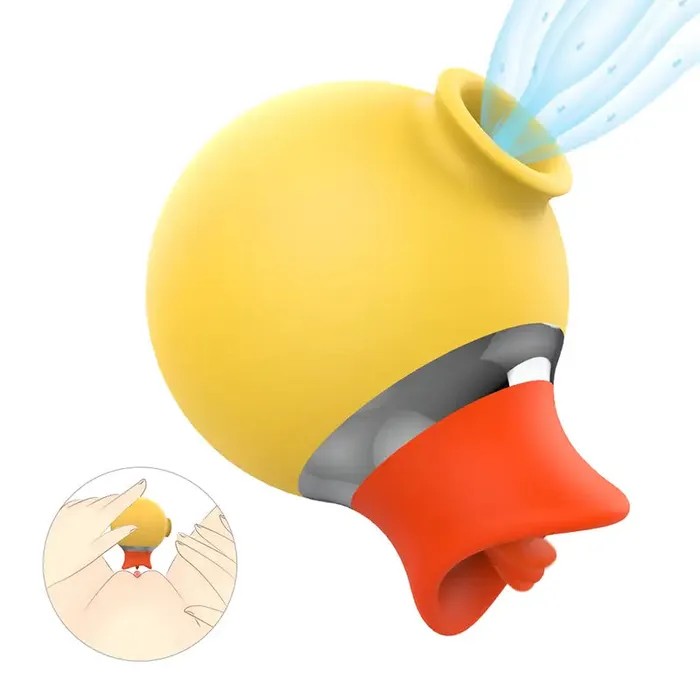 OOTYEMO Vibrators Little Yellow Duck Sucking Licking Vibrator