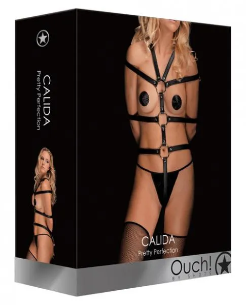 Ouch Anal Shots Ouch Calida Pretty Perfection Female Body Harness Black