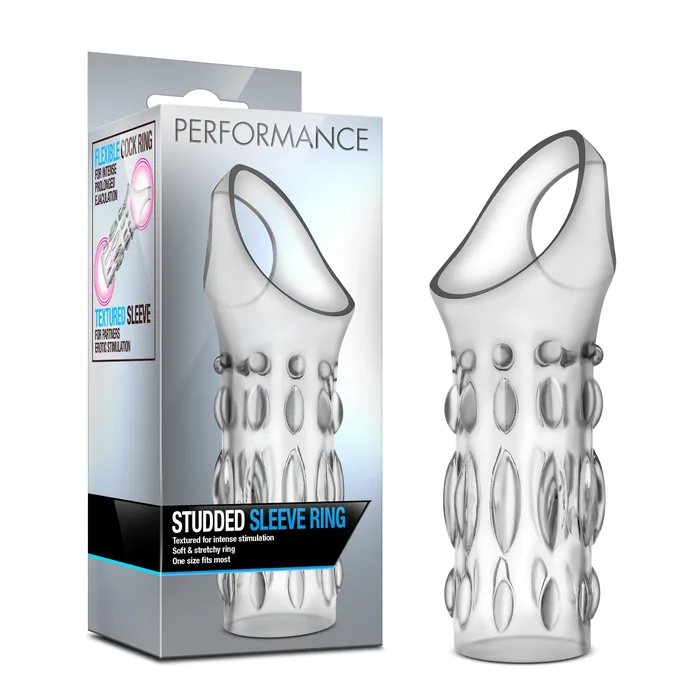 Performance Male Sex Toys Performance Studded Sleeve Ring Clear