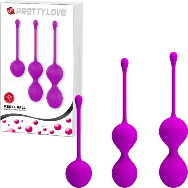 Pretty Love Vibrators Kegel Ball Kit Purple