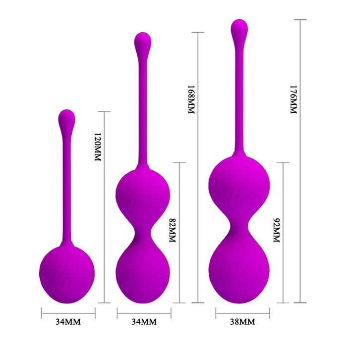 Pretty Love Vibrators Kegel Ball Kit Purple