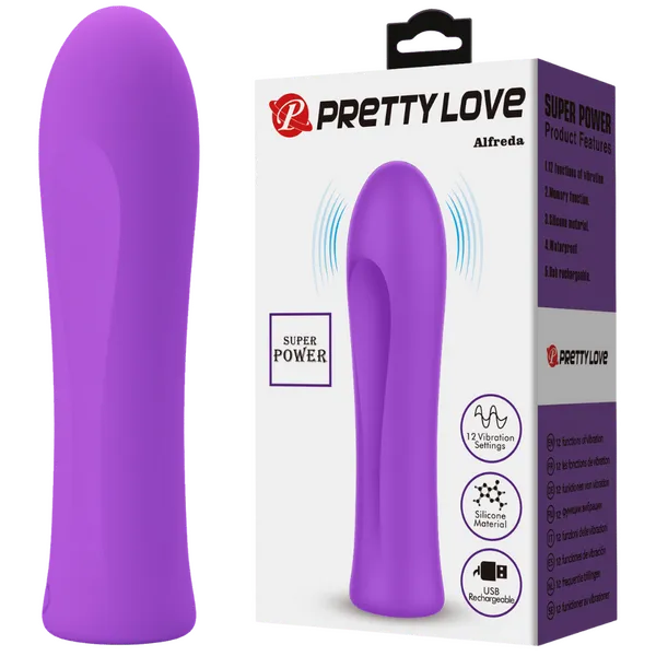 Rechargeable Alfreda Purple Pretty Love Vibrators