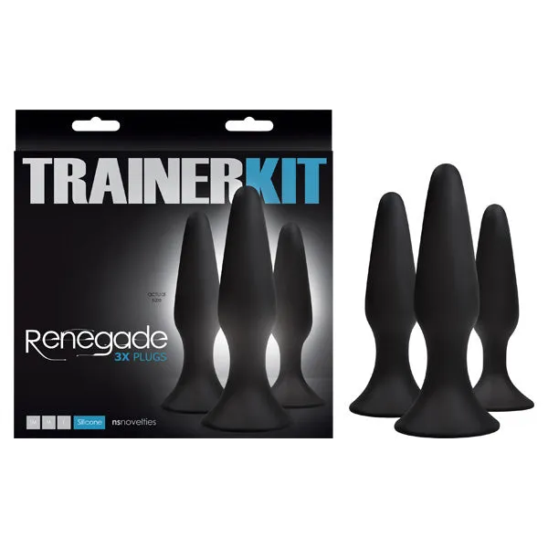 Renegade Sliders Trainer Kit Black Butt Plugs Set of 3 NS Novelties Anal