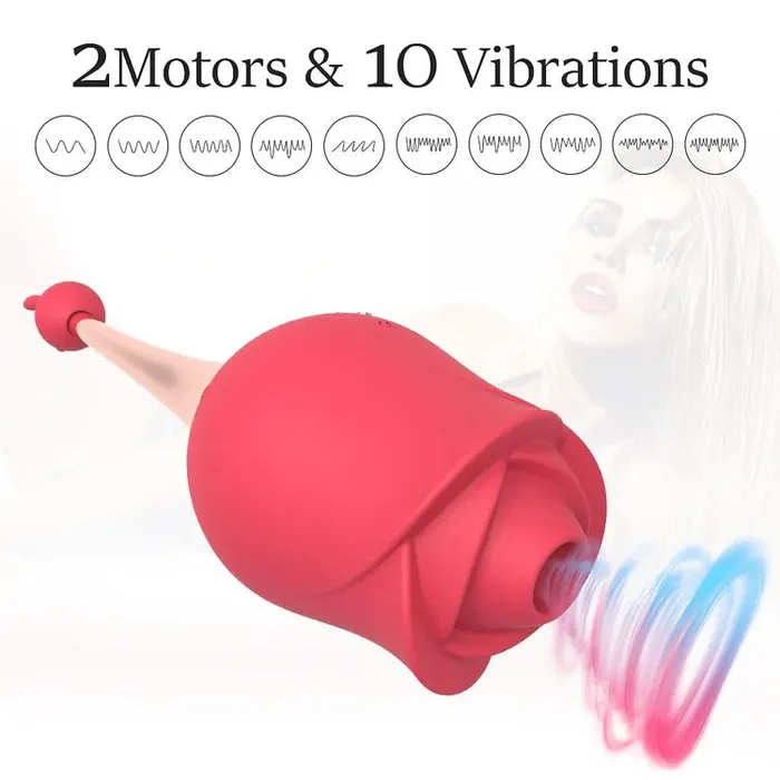 Rose Toy Sucking Pin Point Vibrator OOTYEMO Vibrators