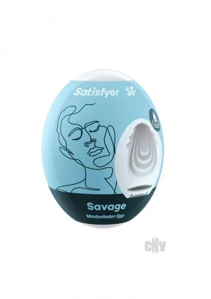 Satisfyer Masturbator Egg Savage Blue Seductucom Vibrators