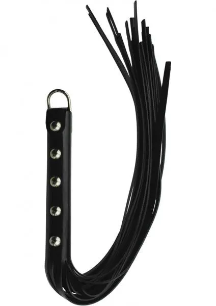 Seductucom Anal Rubberline Strap Whip 20 Inch Black