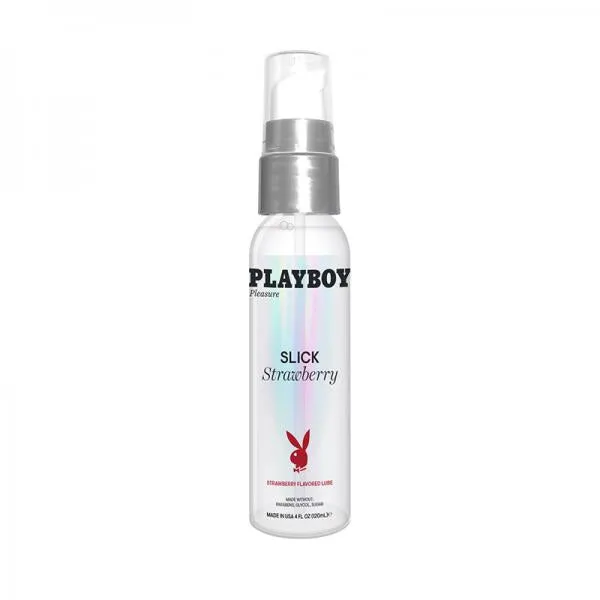 Seductucom Lubricants Playboy Slick Flavored Water Based Lubricant Strawberry 4 Oz