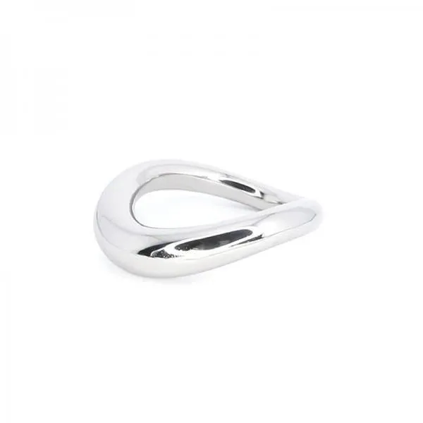 Seductucom Oxy Ergonomic Cock Ring Stainless Steel 16 In Male Sex Toys