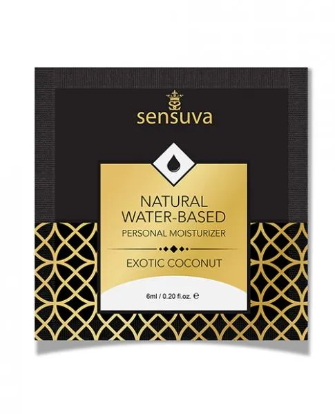 Sensuva Vibrators Sensuva Natural Water Based Personal Moisturizer Single Use Packet 6 Ml Exotic Coconut