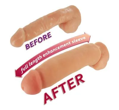 SexFlesh Male Sex Toys Fat Jack Penis Enlarger Sleeve Beige