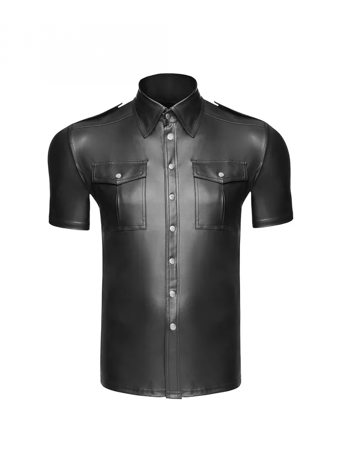 Sexy And Elegant Shirt With Front Pockets Noir Male Sex Toys