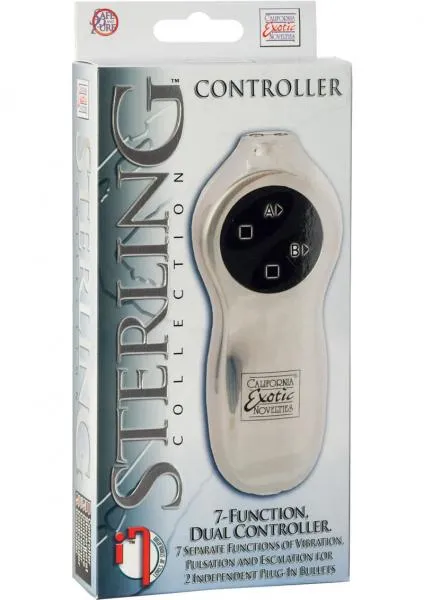 Sterling Collection Anal Sterling Collection 7 Function Dual Controller For 2 Independent Plug In Bullets