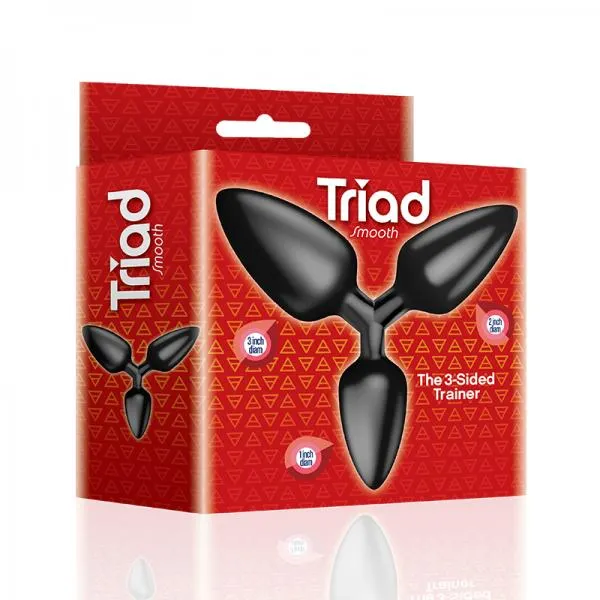 The 9s Triad 3 Sided Butt Plug Smooth Icon Brands Anal