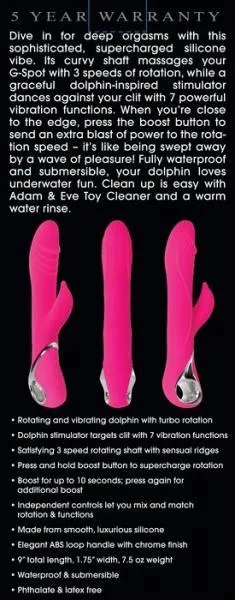 Vibrators Adam Eve The Dancing Dolphin Pink Vibrator