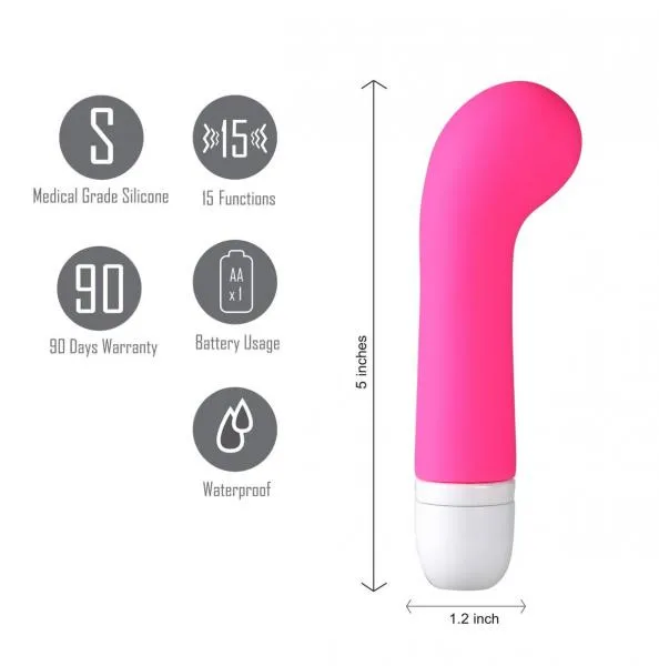 Vibrators Ava Silicone G Spot Vibe Neon Pink Maia Toys