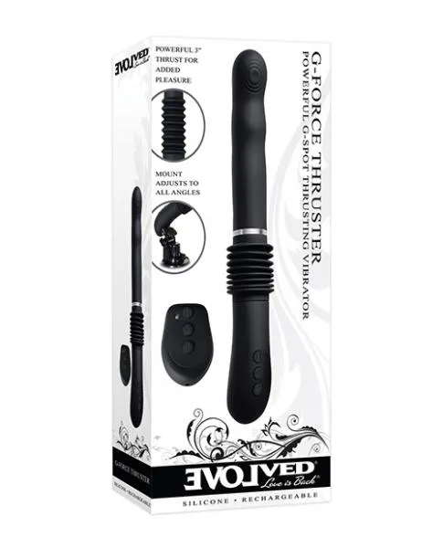 Vibrators Evolved G Force Thruster Rechargeable Silicone Black Evolved