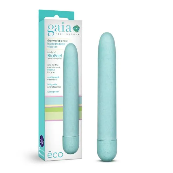 Vibrators Gaia Biodegradable Vibrator Eco Aqua Blue Blush