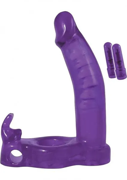 Vibrators Nasstoys Double Penetrator Rabbit Cockring Vibrating Purple