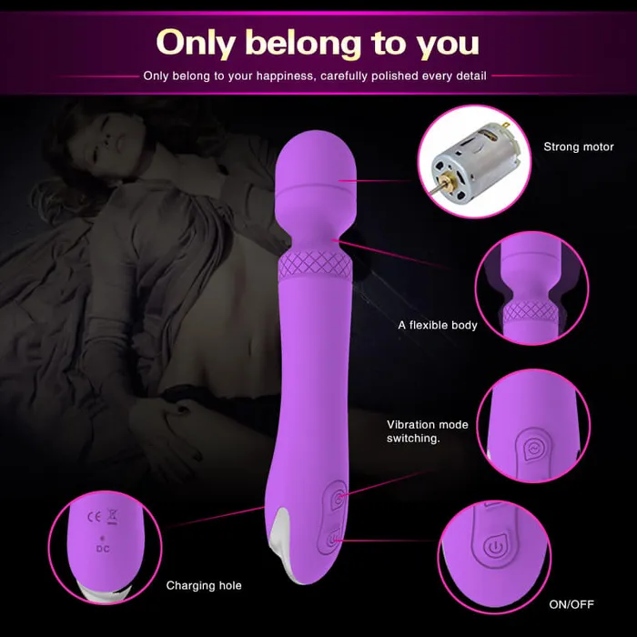 Vibrators OOTYEMO Powerful Vibrating Massager Purple