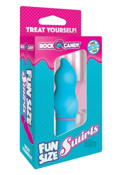 Vibrators Rock Candy Rock Candy Fun Size Swirls Blue Vibrator Vibrators Rock Candy Rock Candy Fun Size Swirls Blue Vibrator