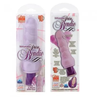 Vibrators Seductucom 10 Function Pure Bendie Waterproof Vibe Purple