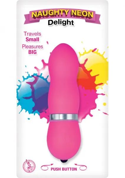 Vibrators Seductucom Naughty Neon Delight Vibrator Waterproof Pink