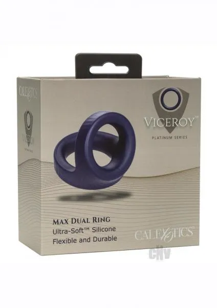 Vibrators Seductucom Viceroy Max Dual Ring Blue