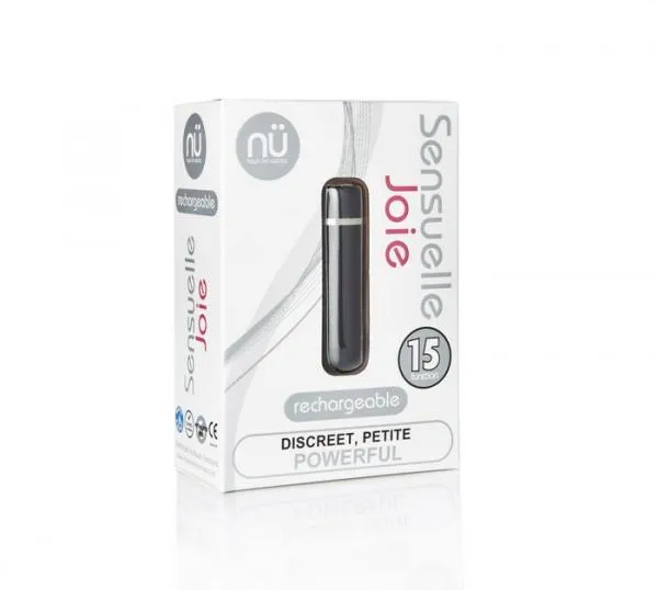 Vibrators Sensuelle Sensuelle Joie 15 Function Bullet Vibrator Black