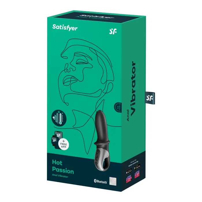 Warming Connect App Anal Vibrator Hot Passion Black Satisfyer Anal