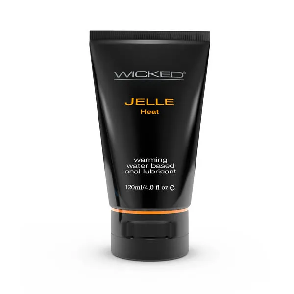 Wicked Jelle Heat Warming Water Based Anal Lubricant 120 ml 4 oz Bottle Wicked Anal