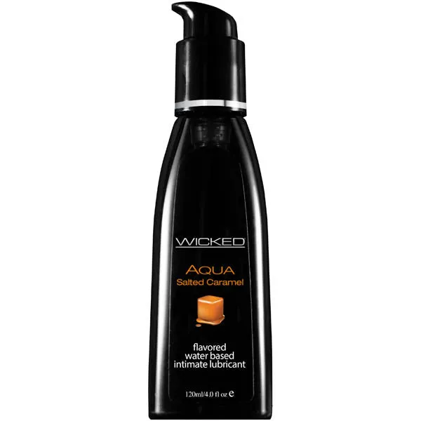 WICKED SENSUAL CARE Lubricants Wicked Aqua Salted Caramel Salted Caramel Flavoured Water Based Lubricant 120 ml 4 oz Bottle