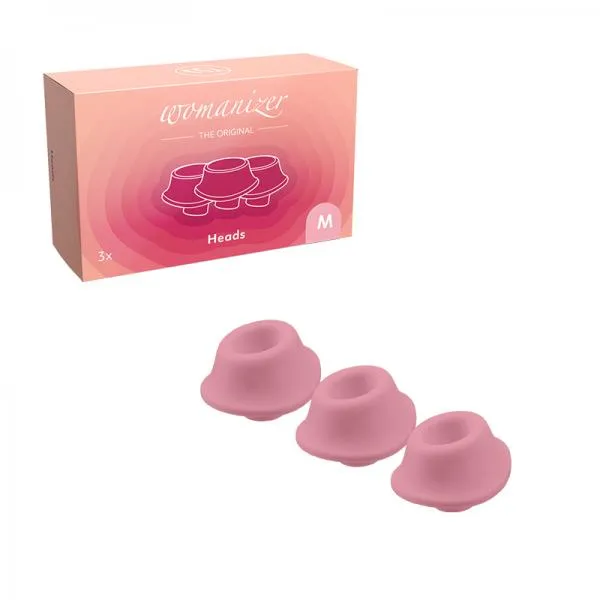 Womanizer Vibrators Premium Eco Heads Rose M Pkg Of 3