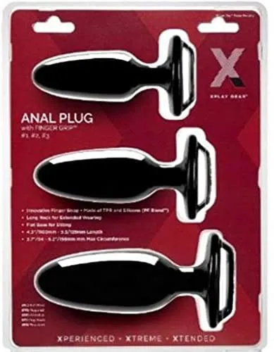 XPlay Gear Finger Grip Plug Starter Kit Black PerfectFit Anal