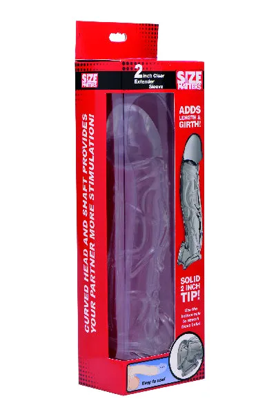 XR Brands Anal Size Matters 2 Inch Extender Sleeve Clear