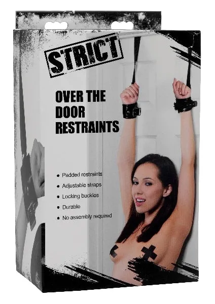 XR Brands Strict Deluxe Over the Door Restraint System Black Anal