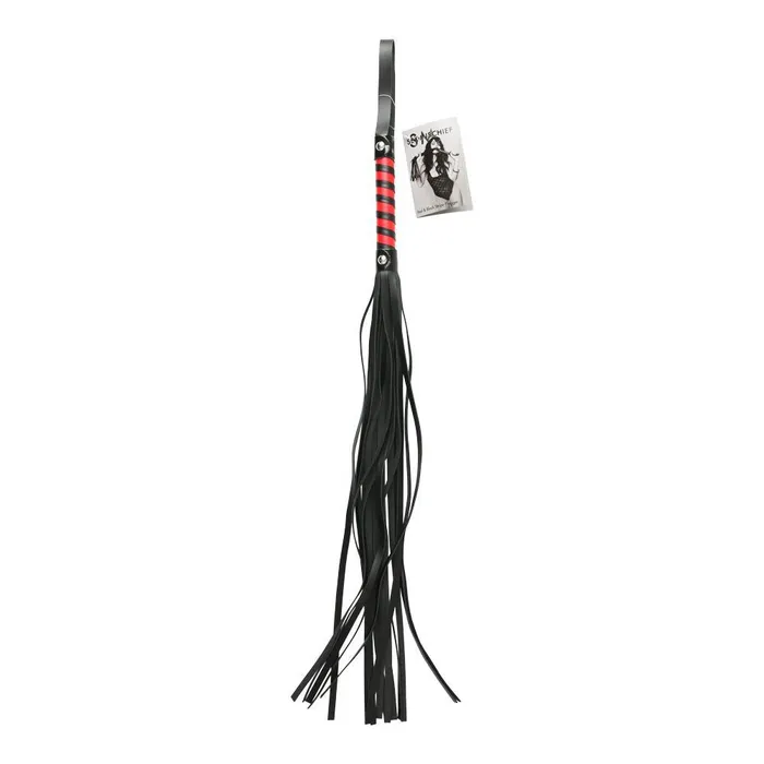 Anal Sex and Mischief Red Black Stripe Flogger SM