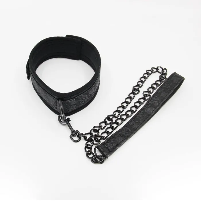 Berlin Baby Black Jacquard Collar and Leash Set Love In Leather Anal