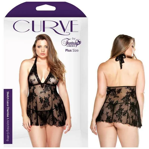 Curve Claudia Stretch Lace Chemise and Gstring Fantasy Lingerie Vibrators