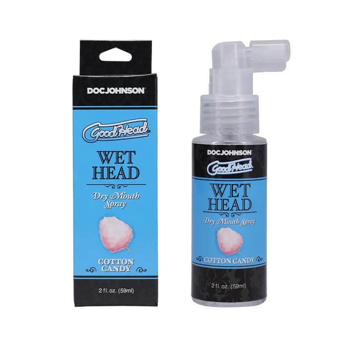 Enhancers Doc Johnson GoodHead Juicy Head Dry Mouth Spray Cotton Candy 2 fl oz