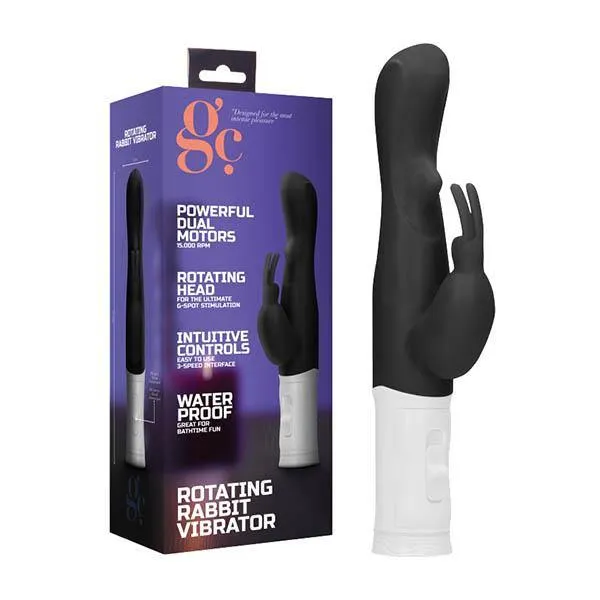 GC Rotating Rabbit Vibrator Black Shots Toys Vibrators