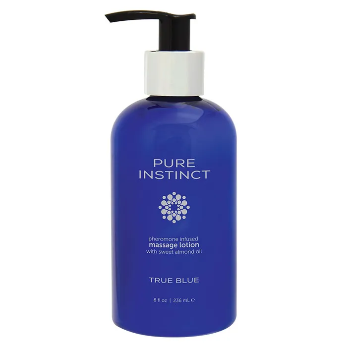 Pure Instinct Pheromone Massage Lotion True Blue 8oz JELIQUE Vibrators