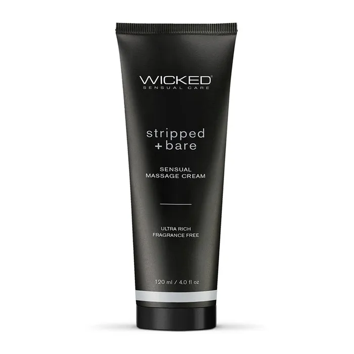 WICKED Couples Wicked Stripped Bare Unscented Sensual Massage Cream 4 oz