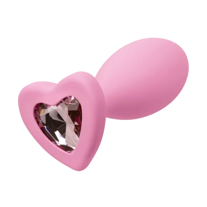 2 Silicone First Time Butt Plugs Pink Crystal California Exotic Novelties Female Sex Toys