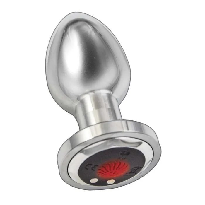 Anal Nasswalk Toys AssSation Remote Vibrating Metal Plug Silver