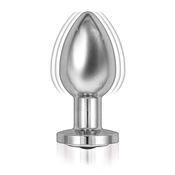 Anal Nasswalk Toys AssSation Remote Vibrating Metal Plug Silver