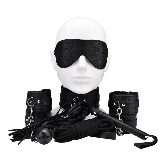 Bound to Play Couples Bound to Play Beginners 8 Piece Bondage Kit Black