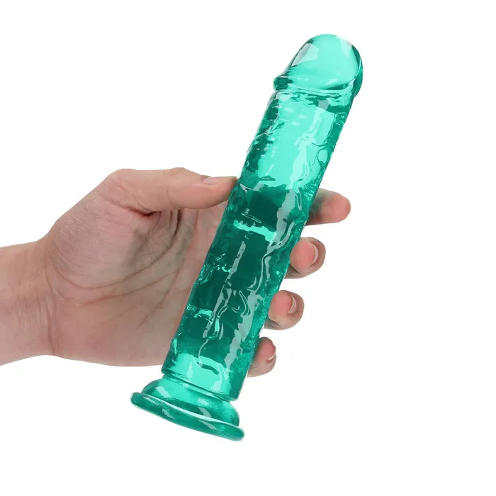 Dildos Shots Toys Jelly Dildo Real Rock Crystal Clear 7 Turquoise